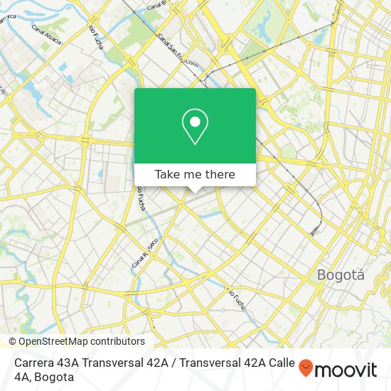 Carrera 43A Transversal 42A / Transversal 42A Calle 4A map