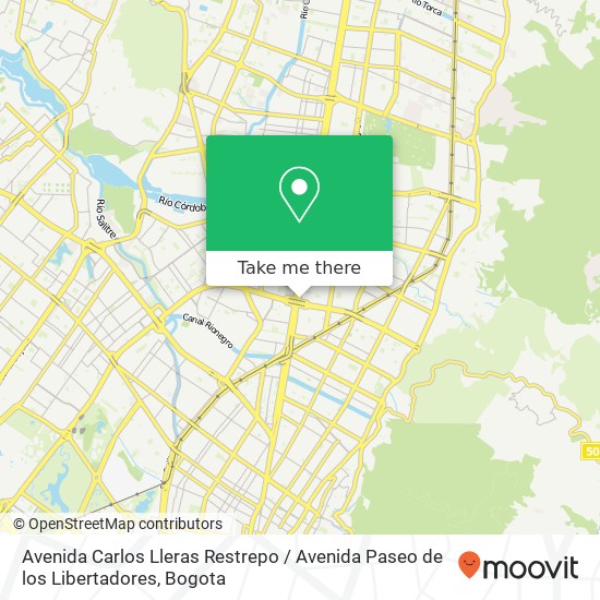 Mapa de Avenida Carlos Lleras Restrepo / Avenida Paseo de los Libertadores
