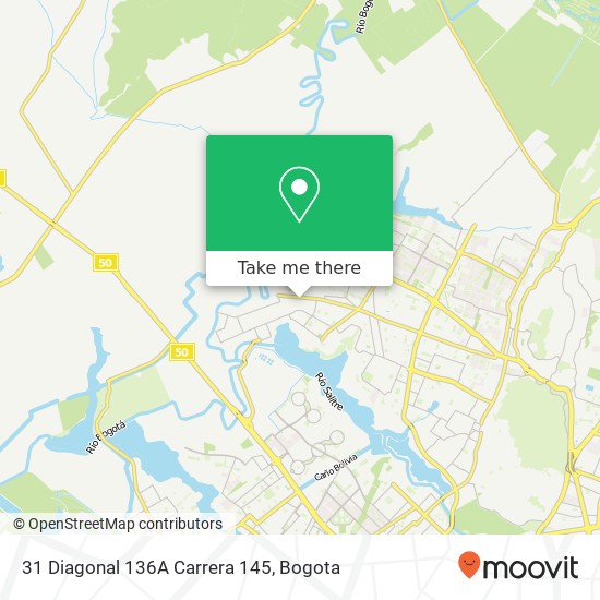 Mapa de 31 Diagonal 136A Carrera 145