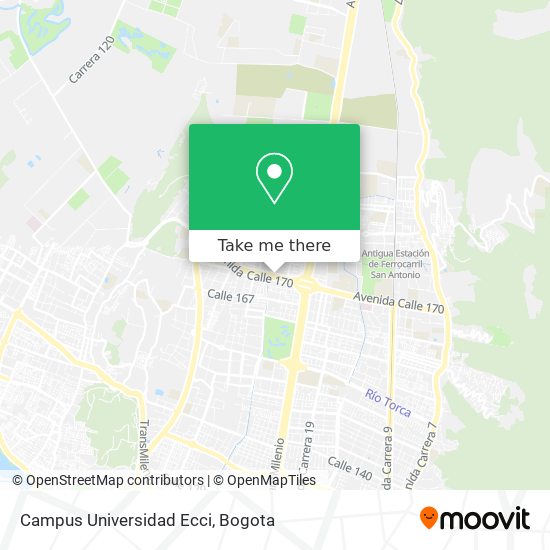 Mapa de Campus Universidad Ecci