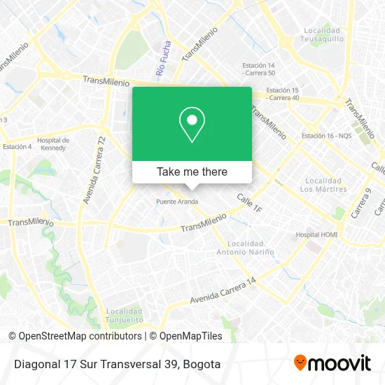 Diagonal 17 Sur Transversal 39 map