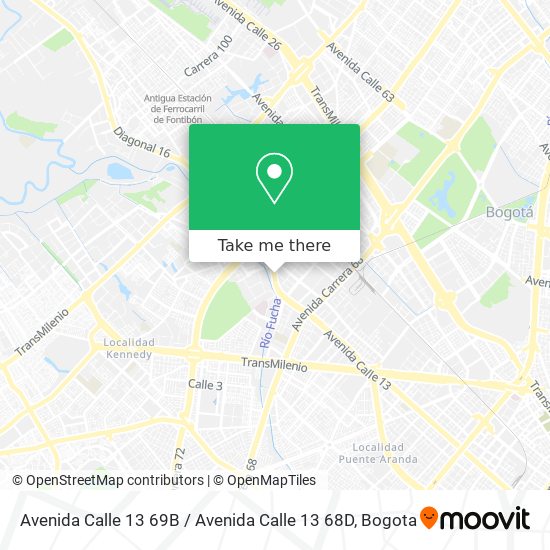 Mapa de Avenida Calle 13 69B / Avenida Calle 13 68D