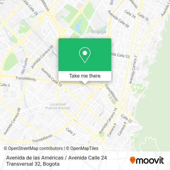Mapa de Avenida de las Américas / Avenida Calle 24 Transversal 32