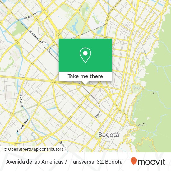 Avenida de las Américas / Transversal 32 map