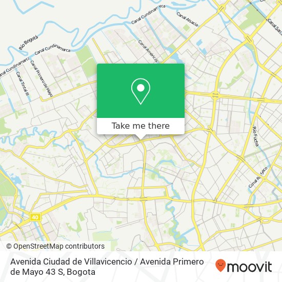 Avenida Ciudad de Villavicencio / Avenida Primero de Mayo 43 S map