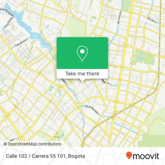 Calle 102 / Carrera 55 101 map