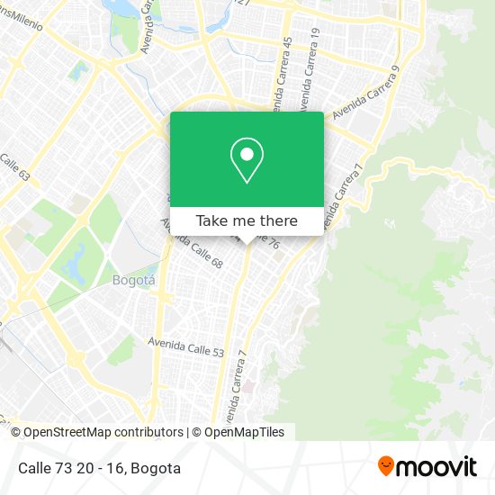 Calle 73 20 - 16 map