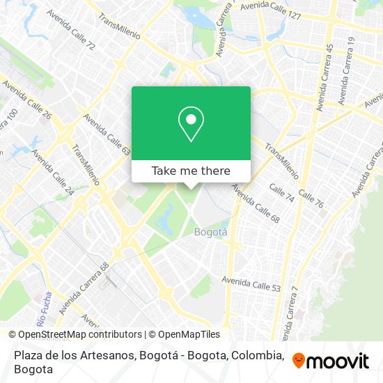 Plaza de los Artesanos, Bogotá - Bogota, Colombia map