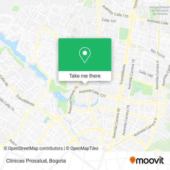 Clínicas Prosalud map