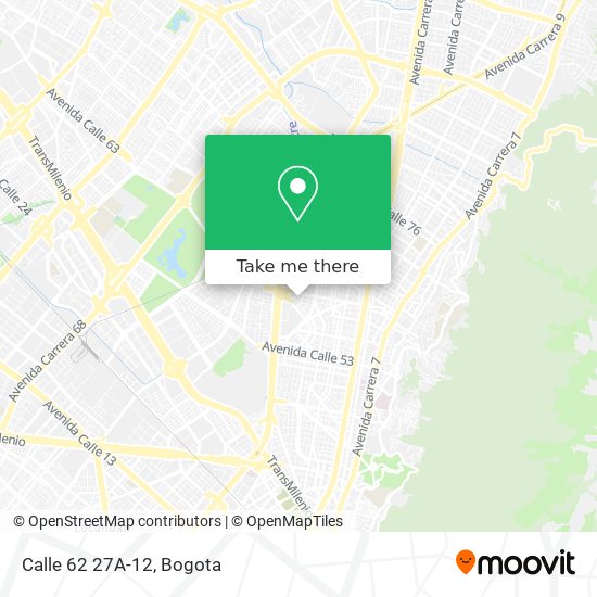 Mapa de Calle 62 27A-12