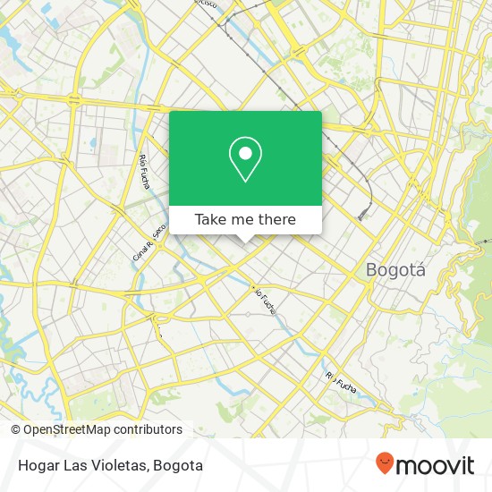 Hogar Las Violetas map