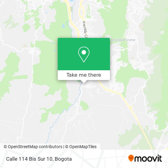 Mapa de Calle 114 Bis Sur 10