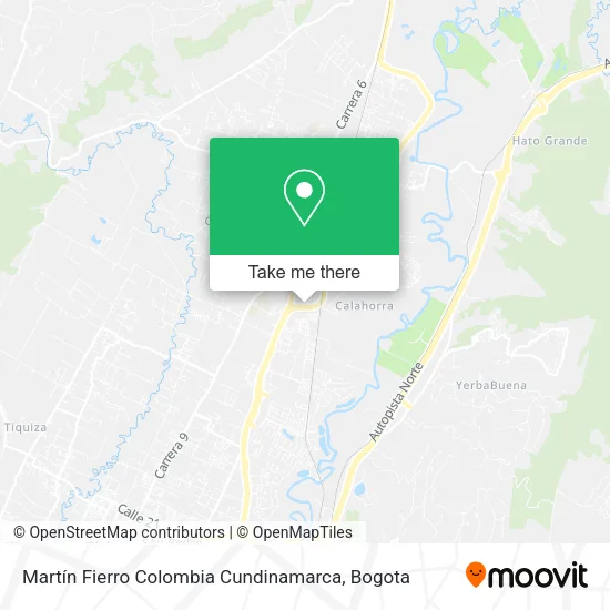 Martín Fierro Colombia Cundinamarca map