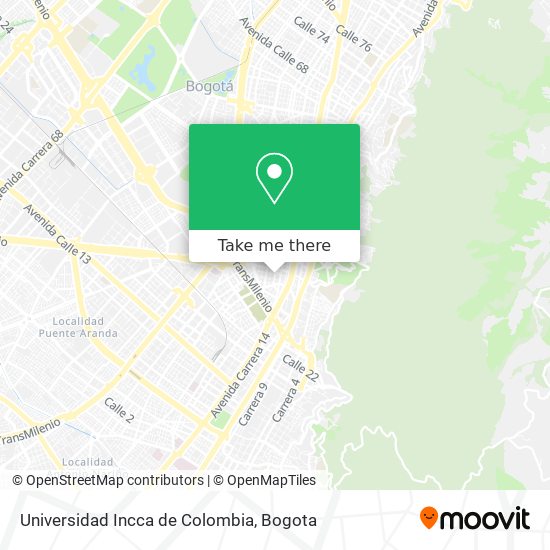 Universidad Incca de Colombia map