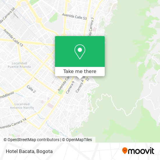Hotel Bacata map