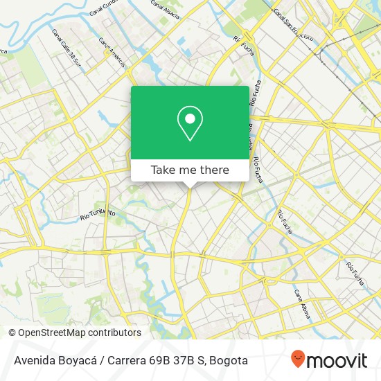 Avenida Boyacá / Carrera 69B 37B S map