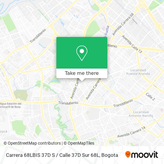 Carrera 68LBIS 37D S / Calle 37D Sur 68L map