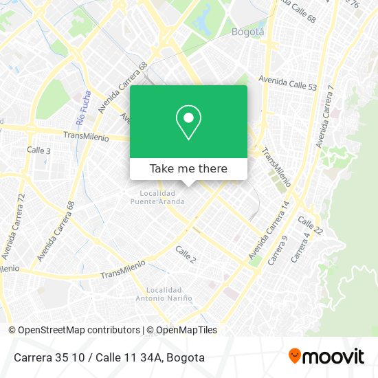 Carrera 35 10 / Calle 11 34A map