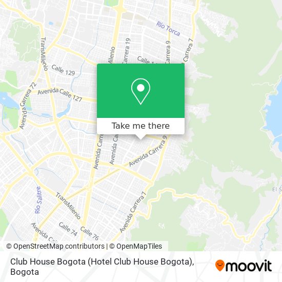 Club House Bogota map