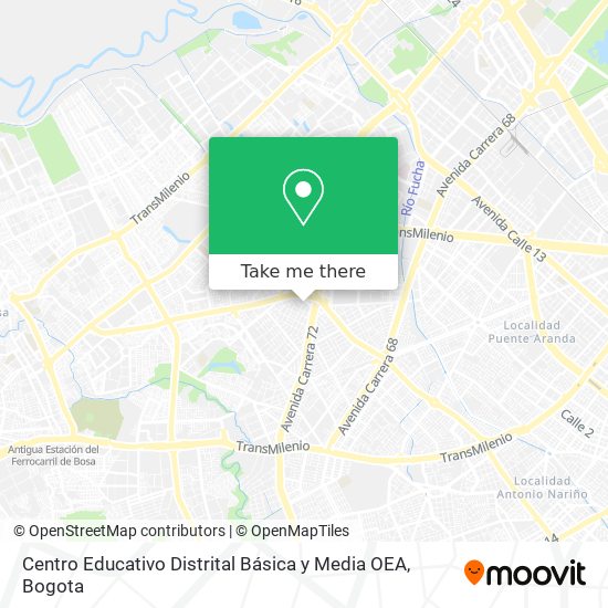 Mapa de Centro Educativo Distrital Básica y Media OEA