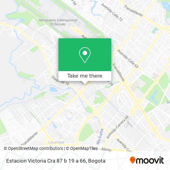 Estacion Victoria Cra 87 b 19 a 66 map