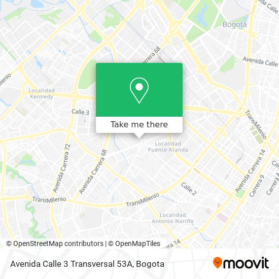 Avenida Calle 3 Transversal 53A map