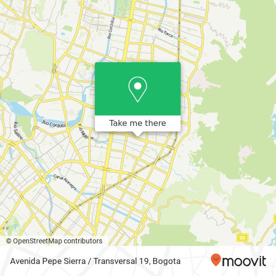 Avenida Pepe Sierra / Transversal 19 map