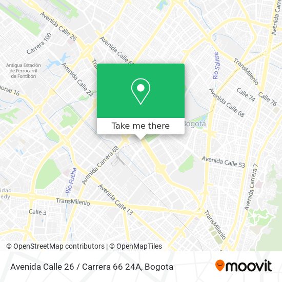 Mapa de Avenida Calle 26 / Carrera 66 24A