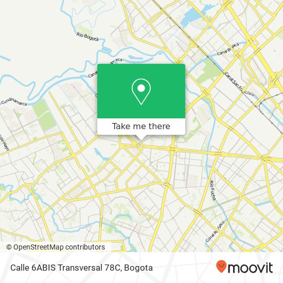 Calle 6ABIS Transversal 78C map