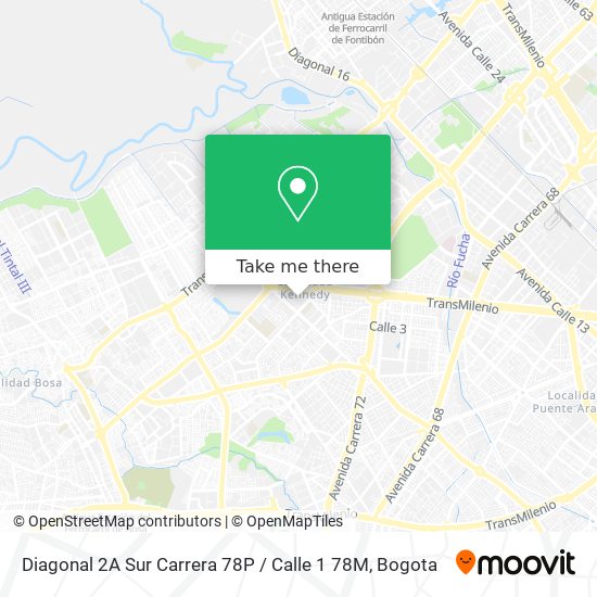 Diagonal 2A Sur Carrera 78P / Calle 1 78M map