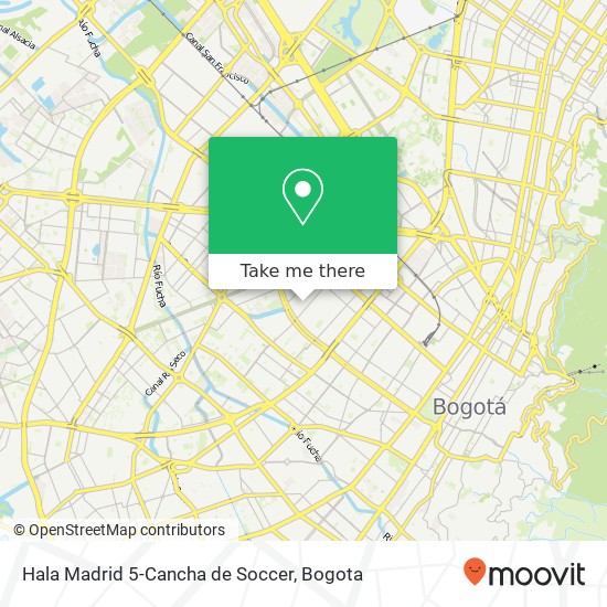 Hala Madrid 5-Cancha de Soccer map