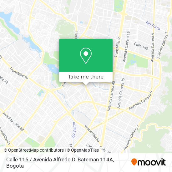 Calle 115 / Avenida Alfredo D. Bateman 114A map