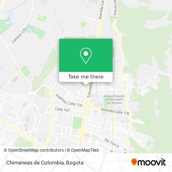 Chimeneas de Colombia map