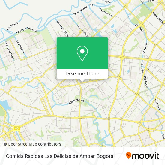 Comida Rapidas Las Delicias de Ambar map