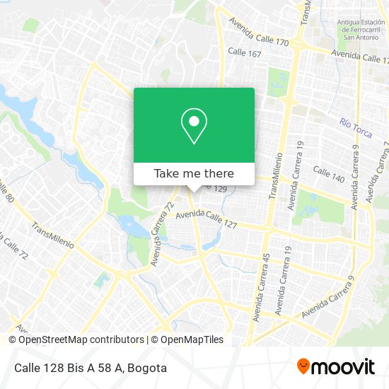 Mapa de Calle 128 Bis A 58 A