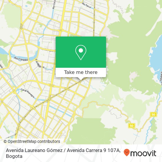 Avenida Laureano Gómez / Avenida Carrera 9 107A map