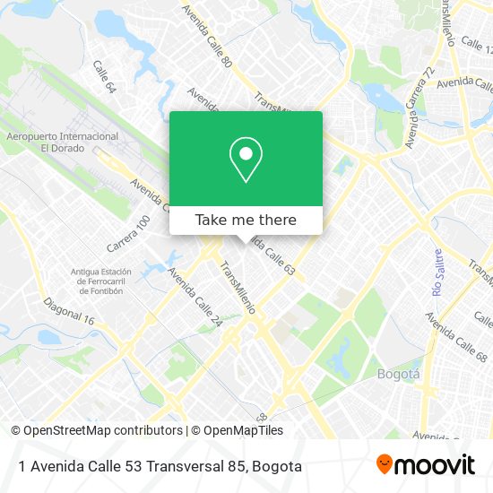Mapa de 1 Avenida Calle 53 Transversal 85