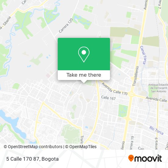 Mapa de 5 Calle 170 87