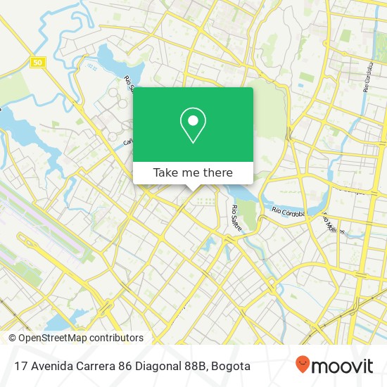 17 Avenida Carrera 86 Diagonal 88B map