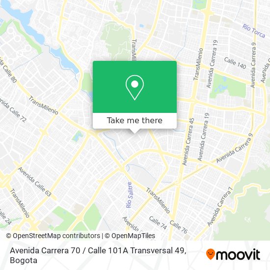 Avenida Carrera 70 / Calle 101A Transversal 49 map