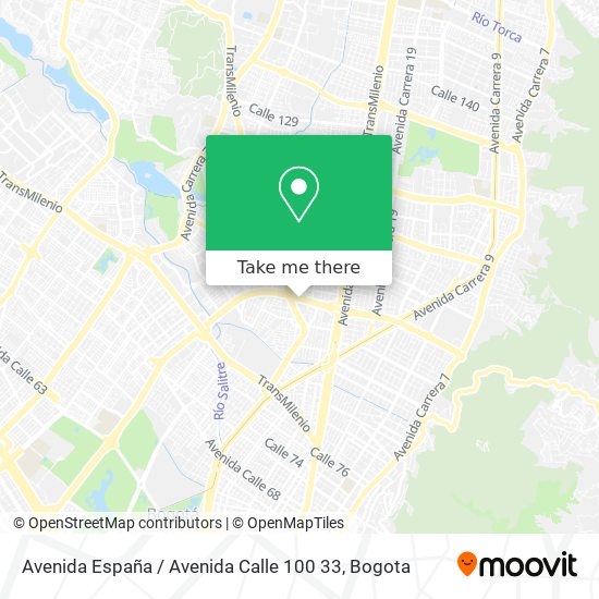 Avenida España / Avenida Calle 100 33 map