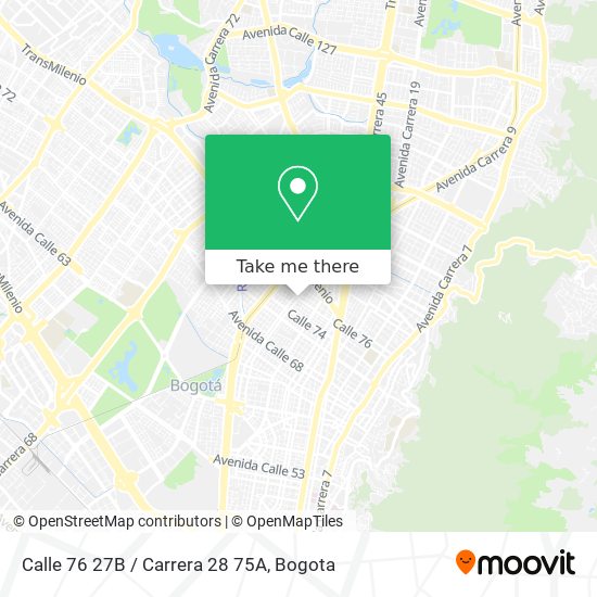 Calle 76 27B / Carrera 28 75A map