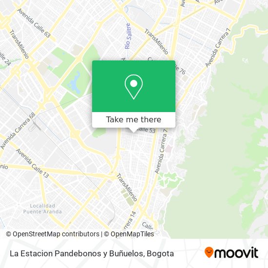 Mapa de La Estacion Pandebonos y Buñuelos
