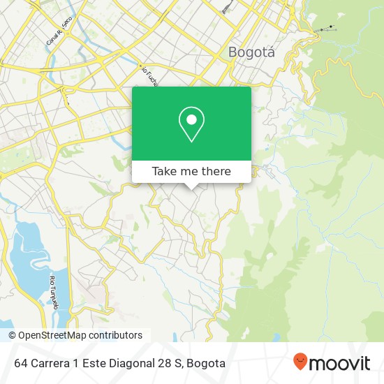 Mapa de 64 Carrera 1 Este Diagonal 28 S