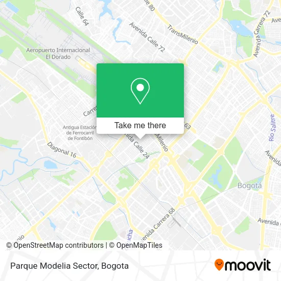 Mapa de Parque Modelia Sector