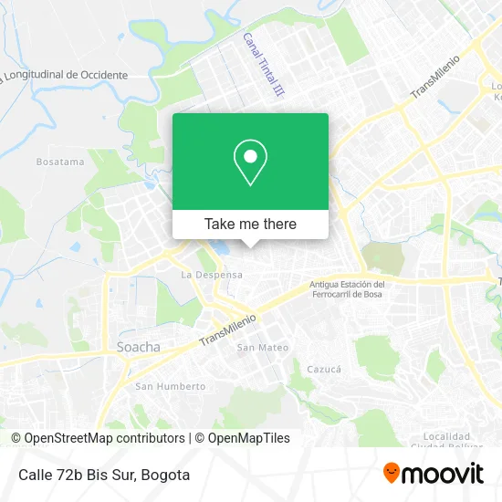 Mapa de Calle 72b Bis Sur