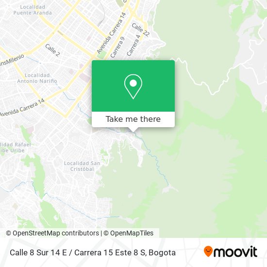 Calle 8 Sur 14 E / Carrera 15 Este 8 S map