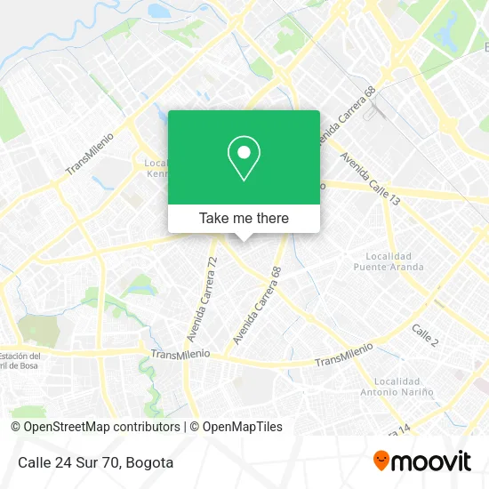 Mapa de Calle 24 Sur 70