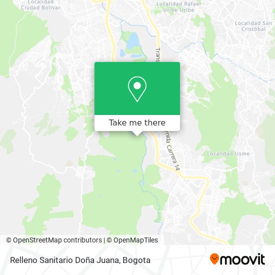 Relleno Sanitario Doña Juana map