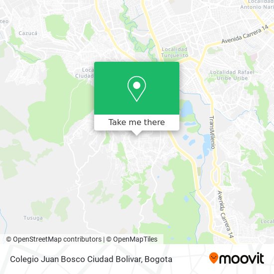 Colegio Juan Bosco Ciudad Bolivar map